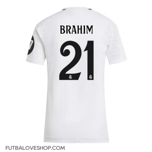 Dres Real Madrid Brahim Diaz #21 Domáci pre Ženy 2024-25 Krátky Rukáv